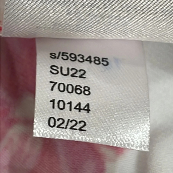 NWOT Ann Taylor Petite Floral Strawberry Mixed Media Ruffle Sleeve Tie Neck XXSP - Picture 16 of 16